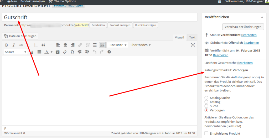 WooCommerce - Gutschrift erstellen 2 Artikel Gutschrift anlegen