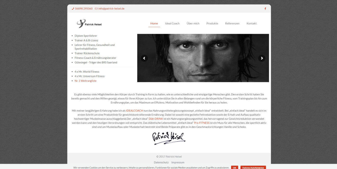 Deutscher Meister und Mr. Universum Fitness und Sportwissenschaftler aus Saarbrücken. › Patrick Heisel