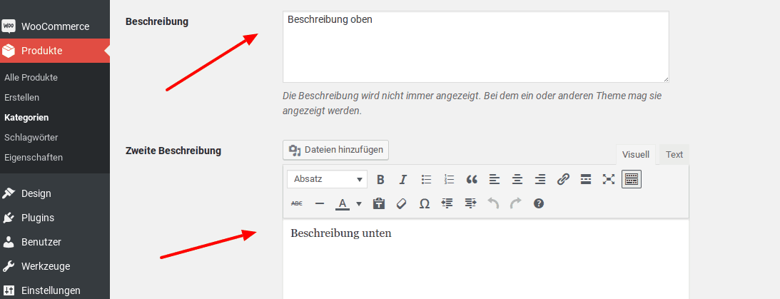Kategorie bearbeiten ‹ Testshop — WordPress