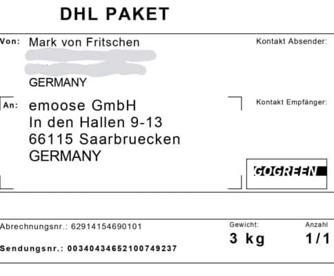 SHIPMENT LABEL