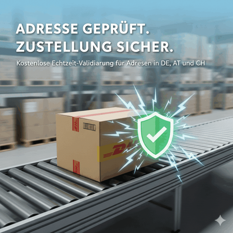 🇩🇪🇨🇭🇦🇹 100% korrekte Adressen: Deine neue, kostenlose Echtzeit-Adressvalidierung für schnellen Versand! 1 Adresse Korrektur