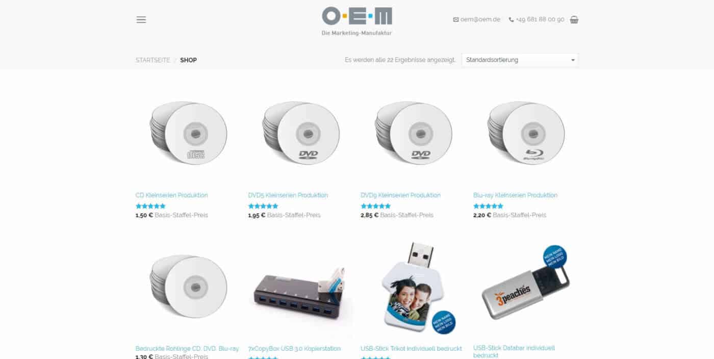 Produkte Übersicht Oliver Elm Marketing GmbH